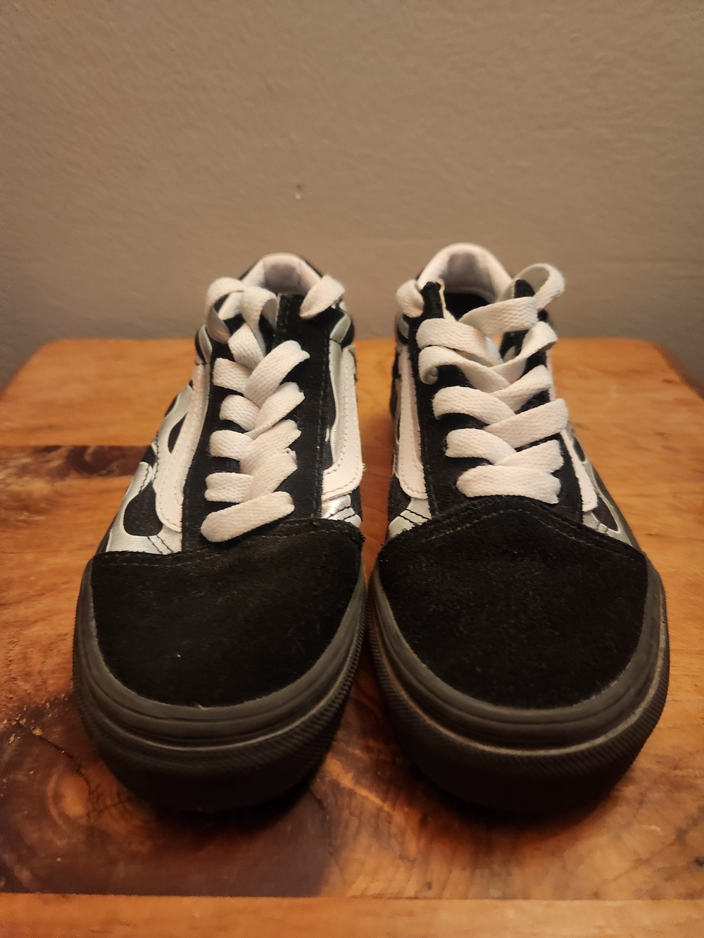 Vans Kids Black and White Skate Sneakers